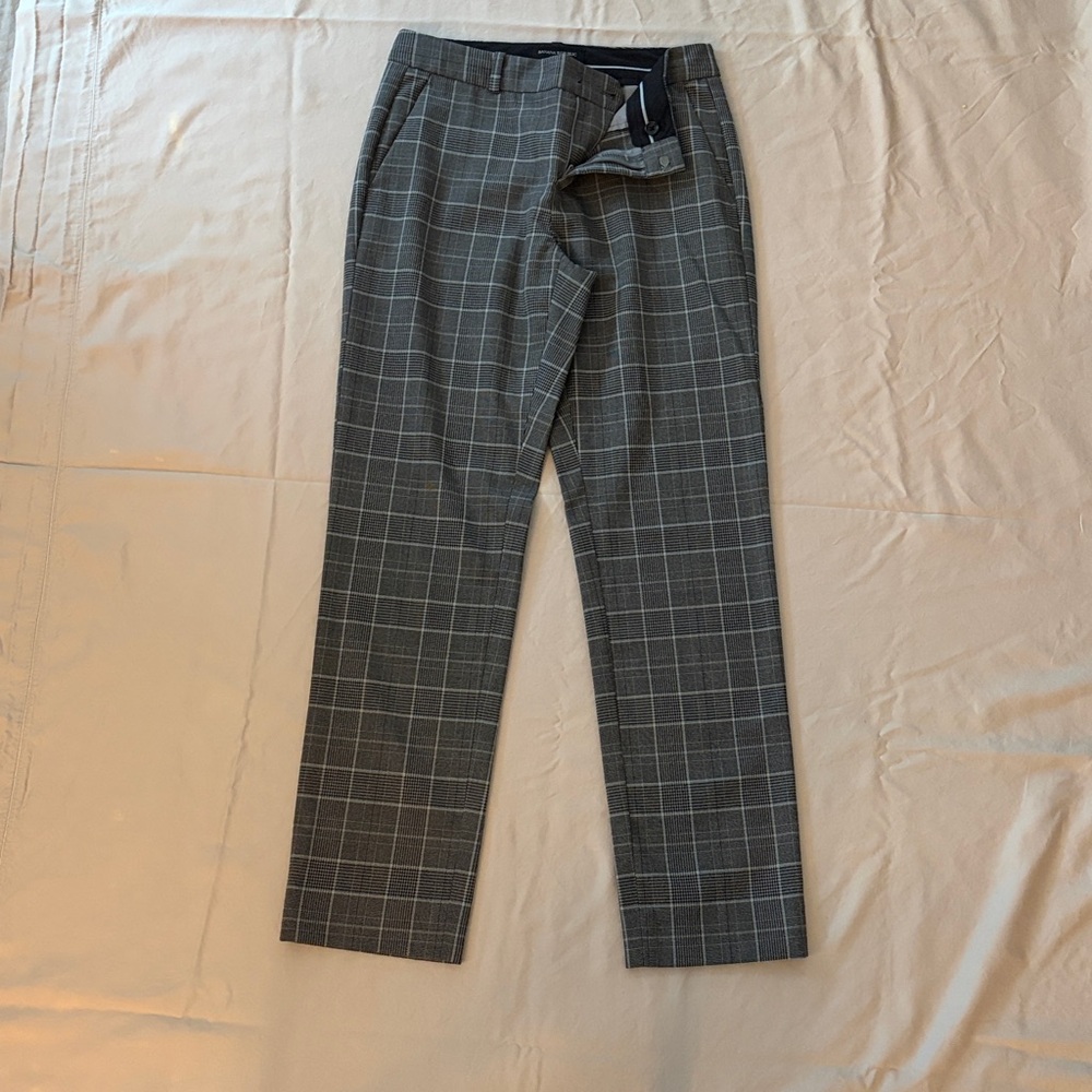 Banana Republic Gray Plaid Pants
